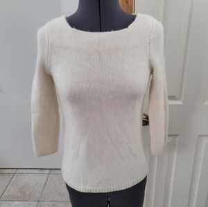 Creme 100% Cashmere Sweater